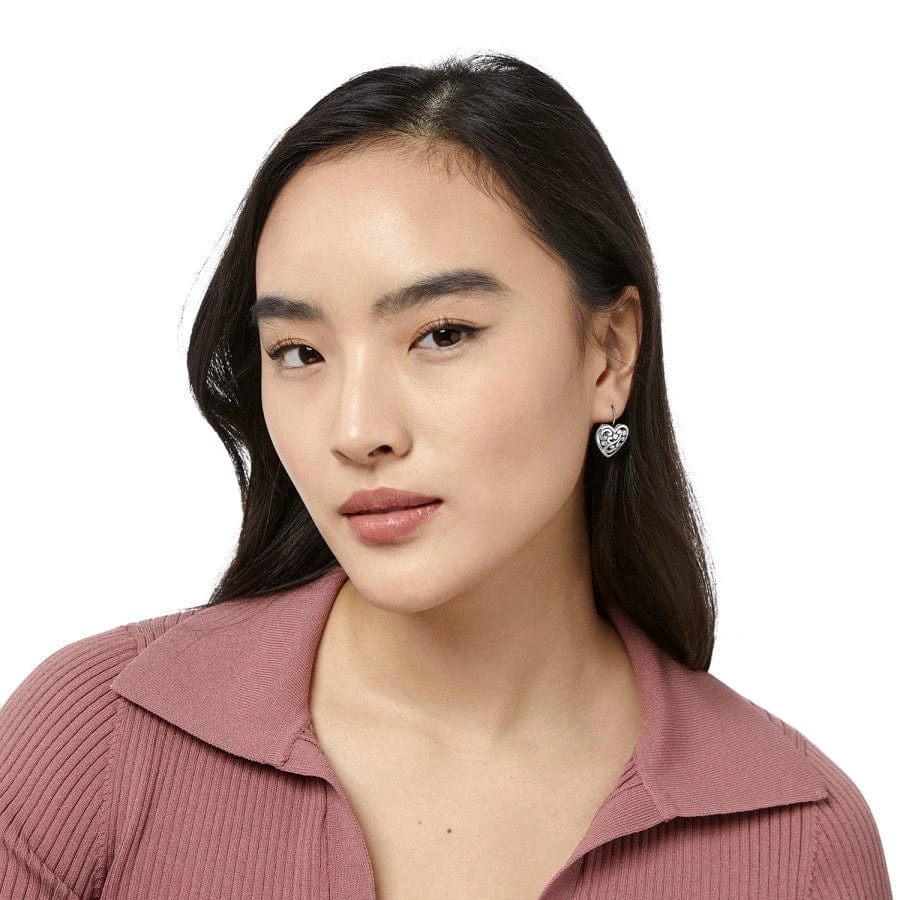 Contempo Heart Leverback Earrings - Image 3