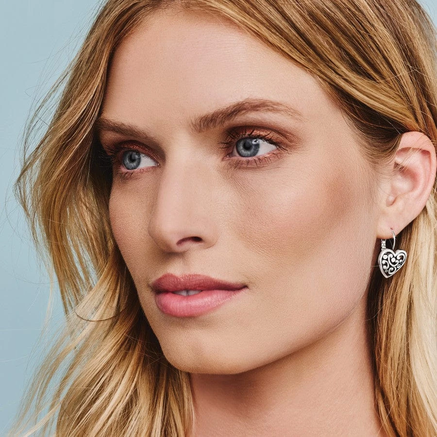 Contempo Heart Leverback Earrings - Image 4