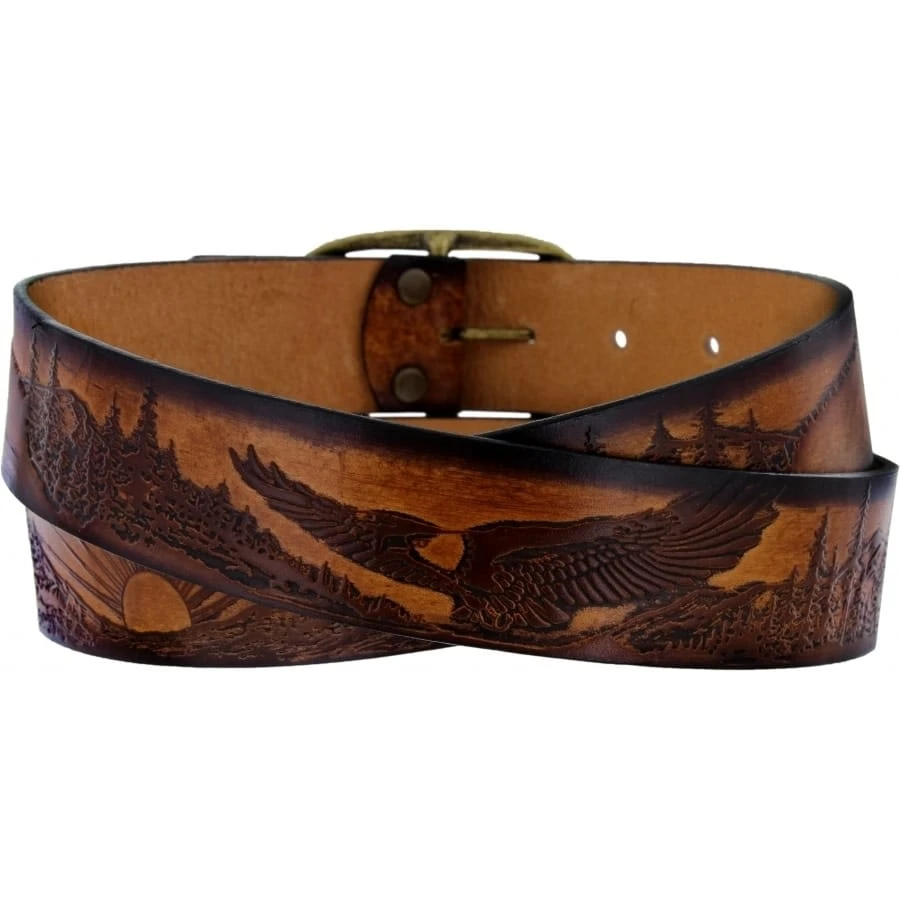Eagle & Sun Etching Belt - Image 2