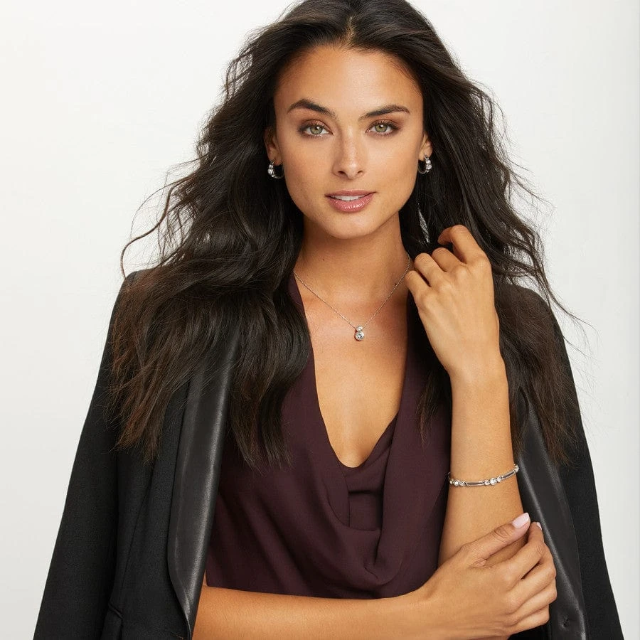 Infinity Sparkle Hoop Earrings - Image 3