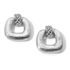 Interlok Woven Post Drop Earrings