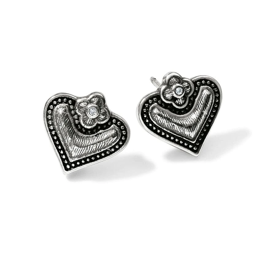 Luna Heart Mini Post Earrings - Image 2