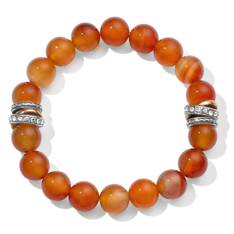 Neptune's Rings Carnelian Stretch Bracelet